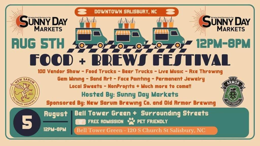 flyer for Food + Brews Festival