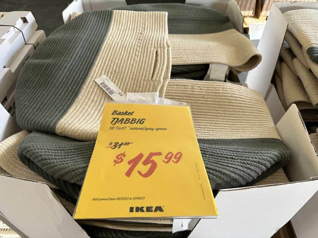 Baskets at IKEA tent sale