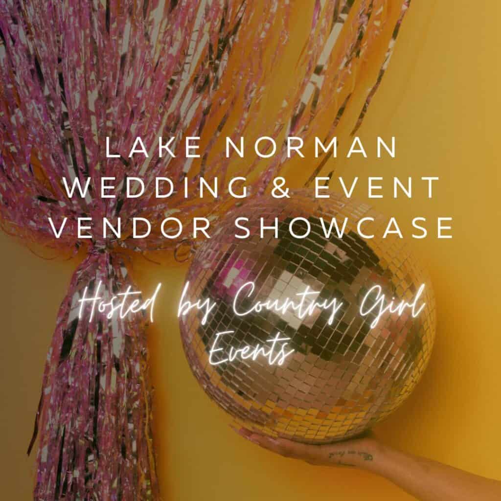 banner for lake norman wedding event vendor showcase
