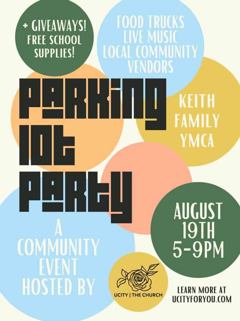 flyer for parking lot party