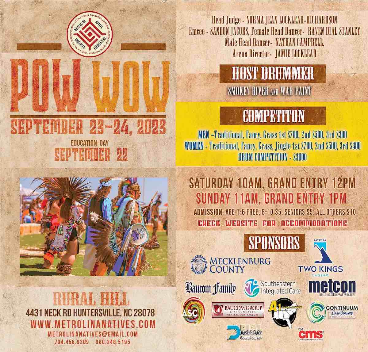 Pow Wow at Rural Hill September 2324 Charlotte On The Cheap