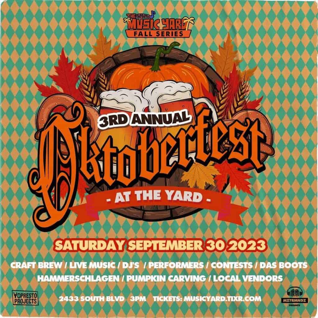 banner for Music Yard Oktoberfest