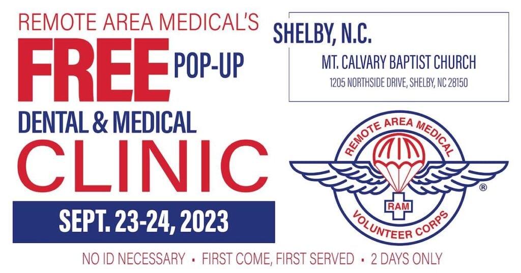banner for remote area medical's clinic