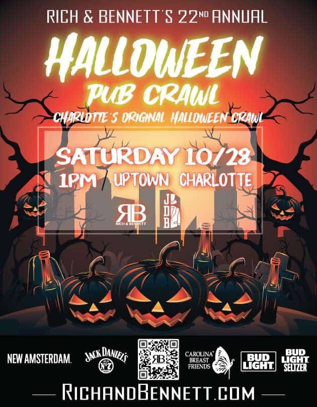 flyer for Rich & Bennett's 22nd Annual Halloween Pub Crawl