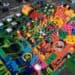 Aerial view of FunBox inflatable park