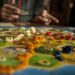 close-up of strategy game from side