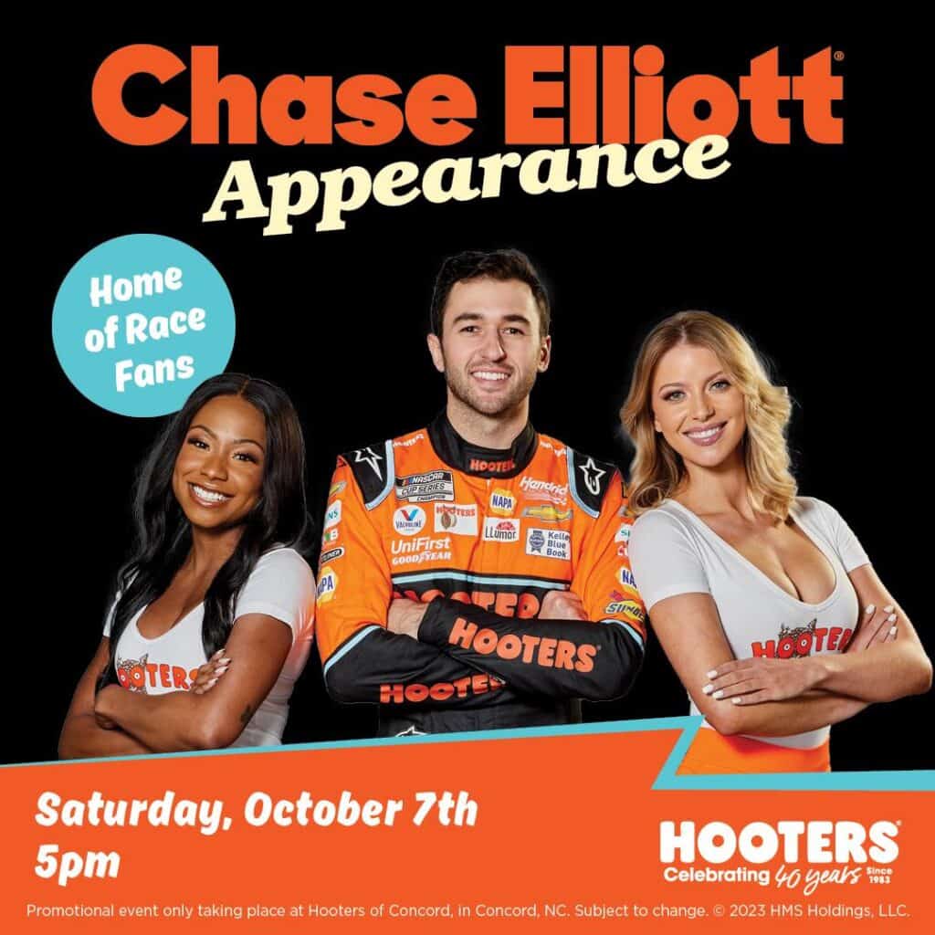 Chase Elliott appearance at Hooters