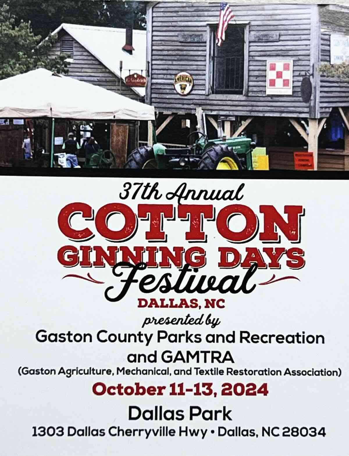 Cotton Ginning Days in Dallas, NC Oct 1113 Charlotte On The Cheap