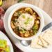 bowl of gumbo with crackers