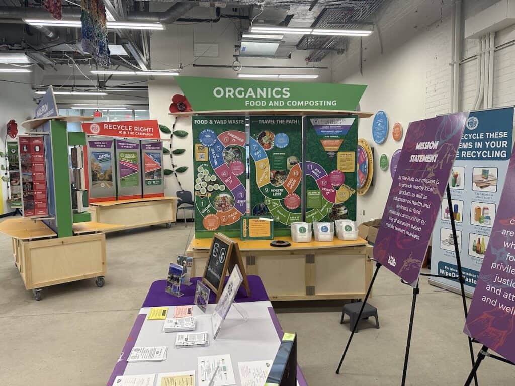 Informational displays about recycling