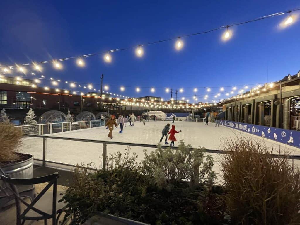 skating rink at Camp North End in Charlotte