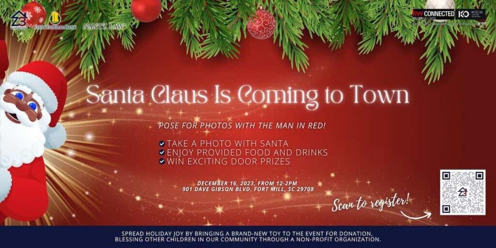 poster for free Santa pics