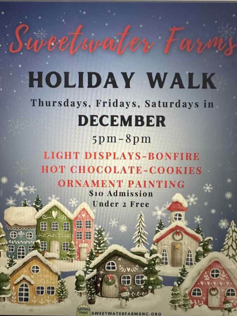 poster for Sweetwater Farms' Holiday Walk
