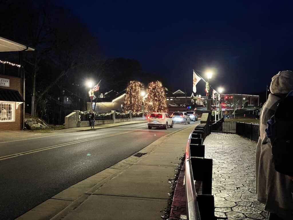 Decorated street at McAdenville, NC