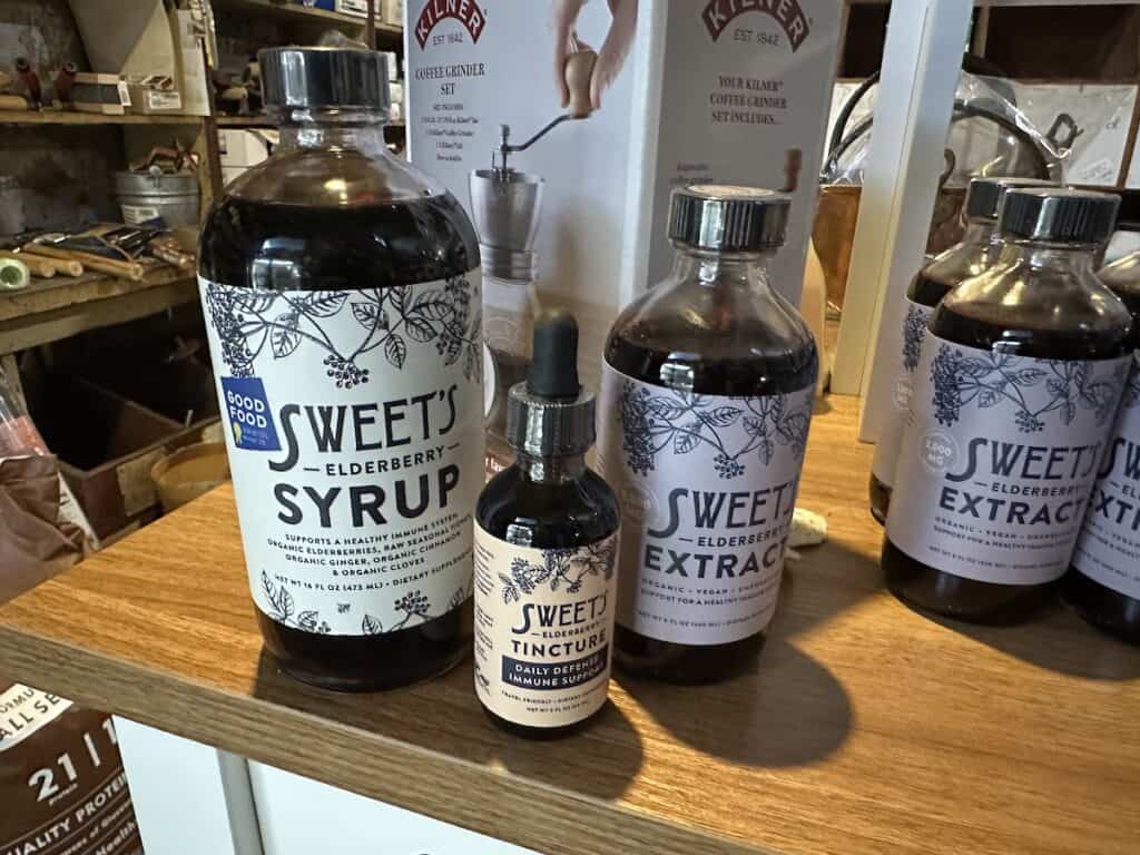 Elderberry syrup, tincture and extract