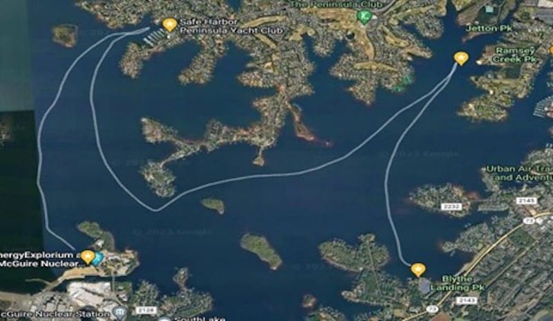 map of boat parade route