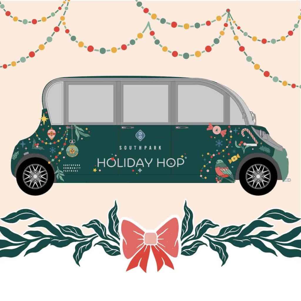 logo for southpark holiday hop