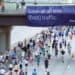 Runners in 10K running under a bridge