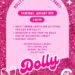 pink poster for dolly party birthday party