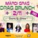 banner for mardi gras drag brunch