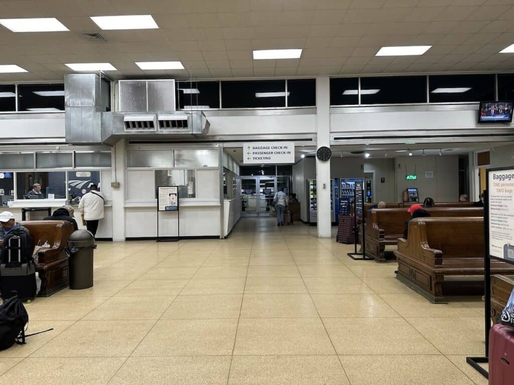 Interior of Charlotte Amtrak Station