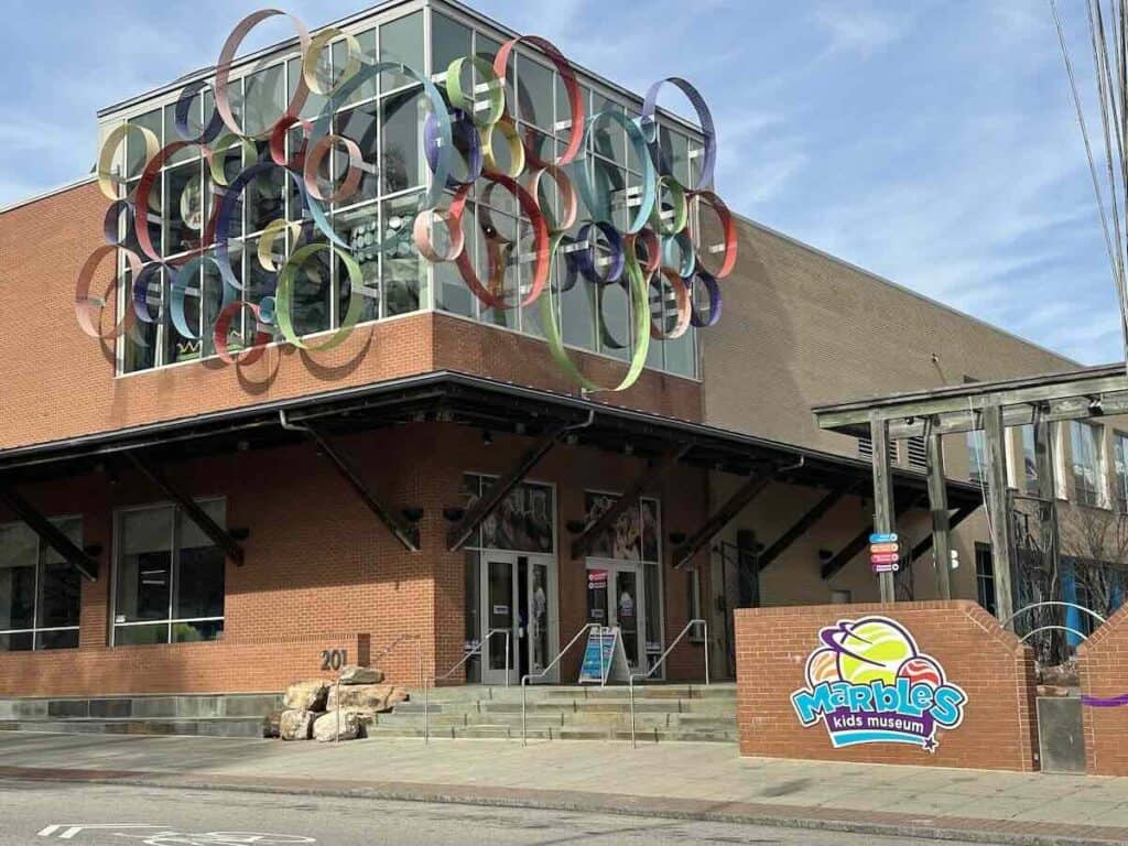 Exterior of Marbles Kids Museum in Raleigh