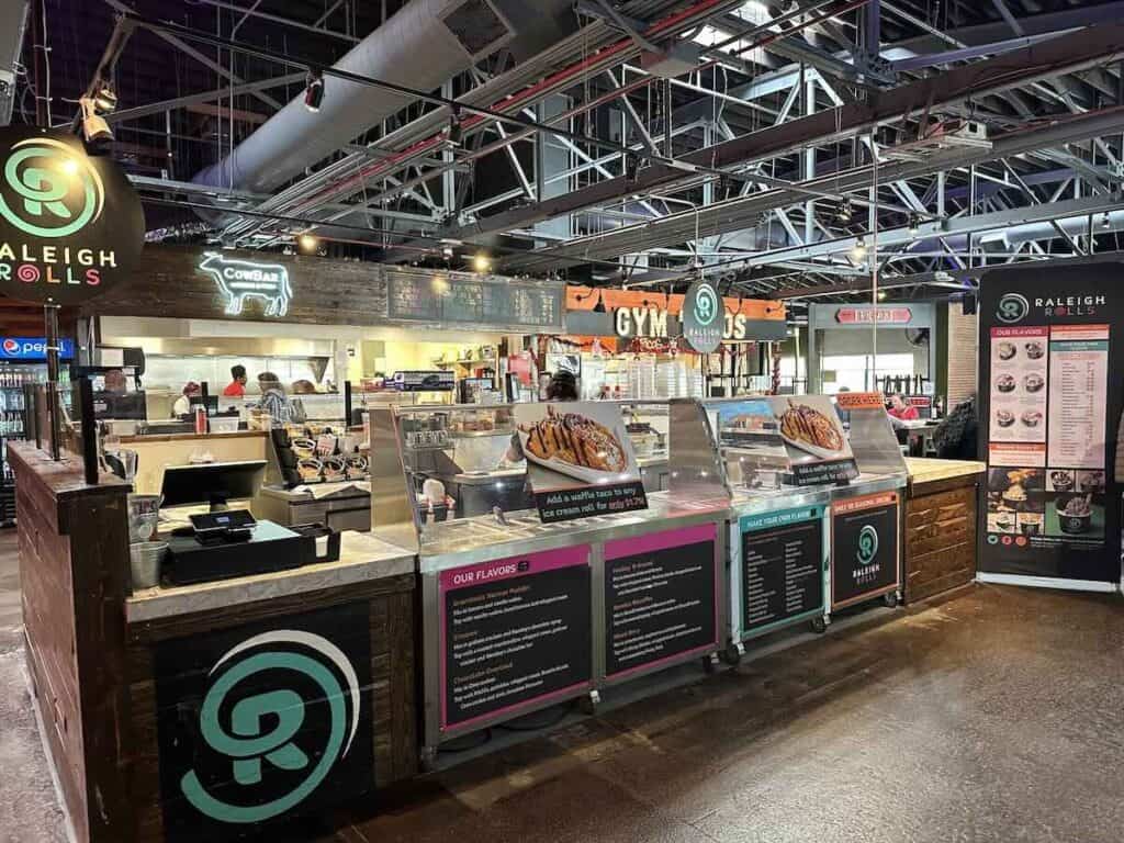 Interior of Morgan Street Food Hall in Raleigh