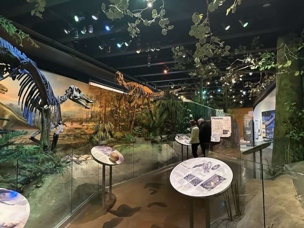 Interior of North Carolina Museum of Natural Sciences -- dinosaurs