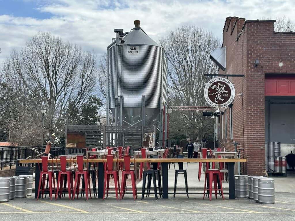 Exterior of New Sarum Brewing Co.