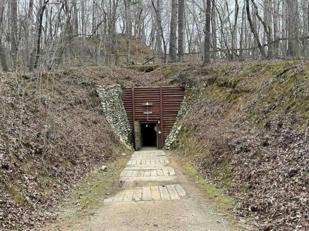 Entrance into mine at Reed Gold Mine
