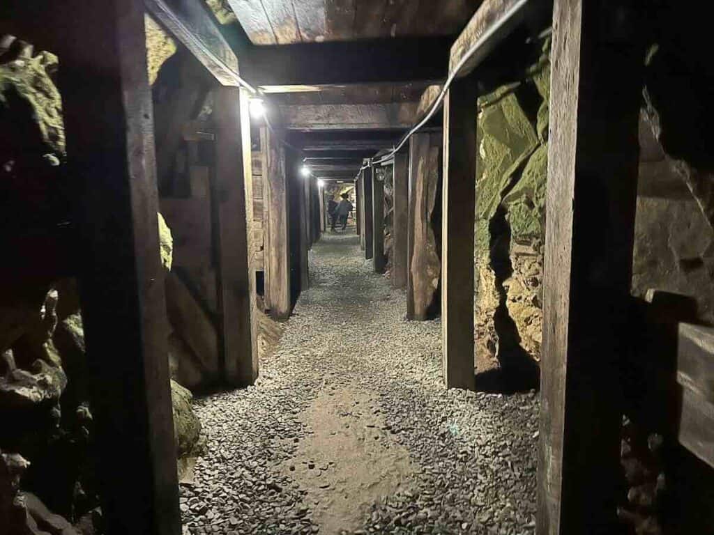 Underground mine tour at Reed Gold Mine