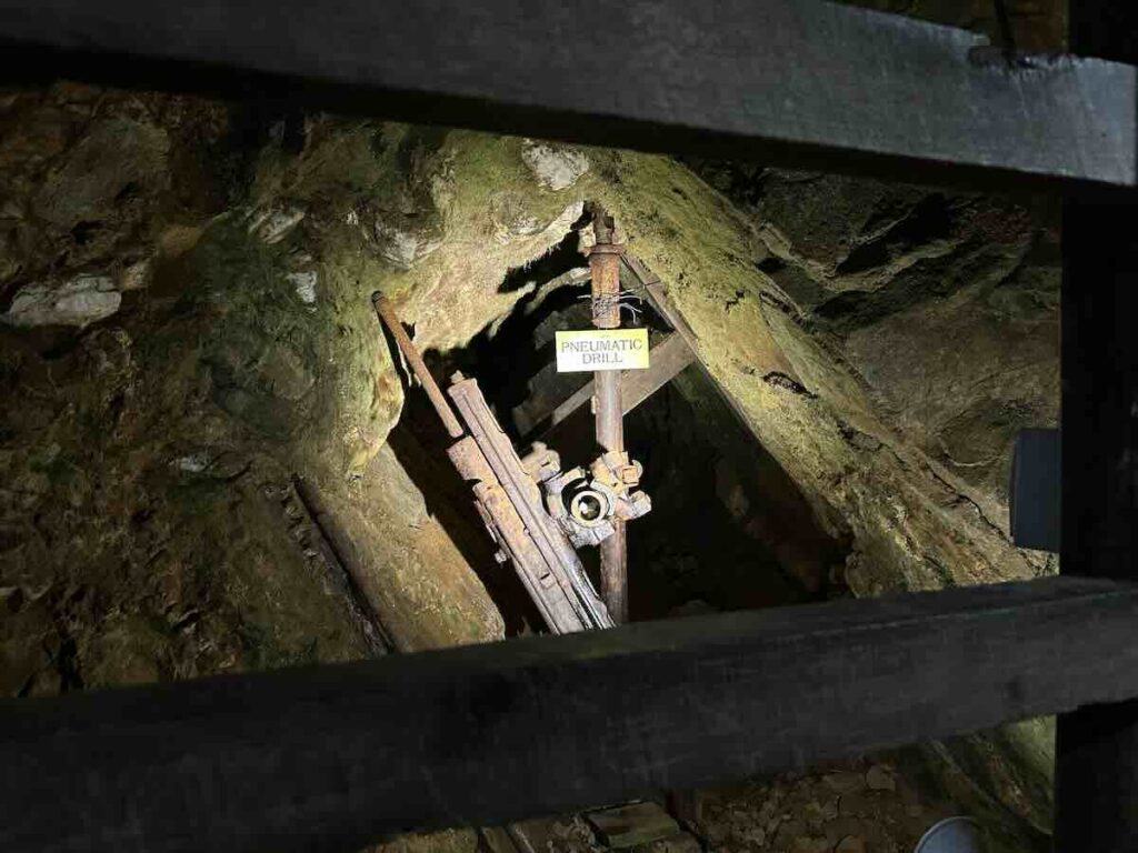 Machinery underground at Reed Gold Mine