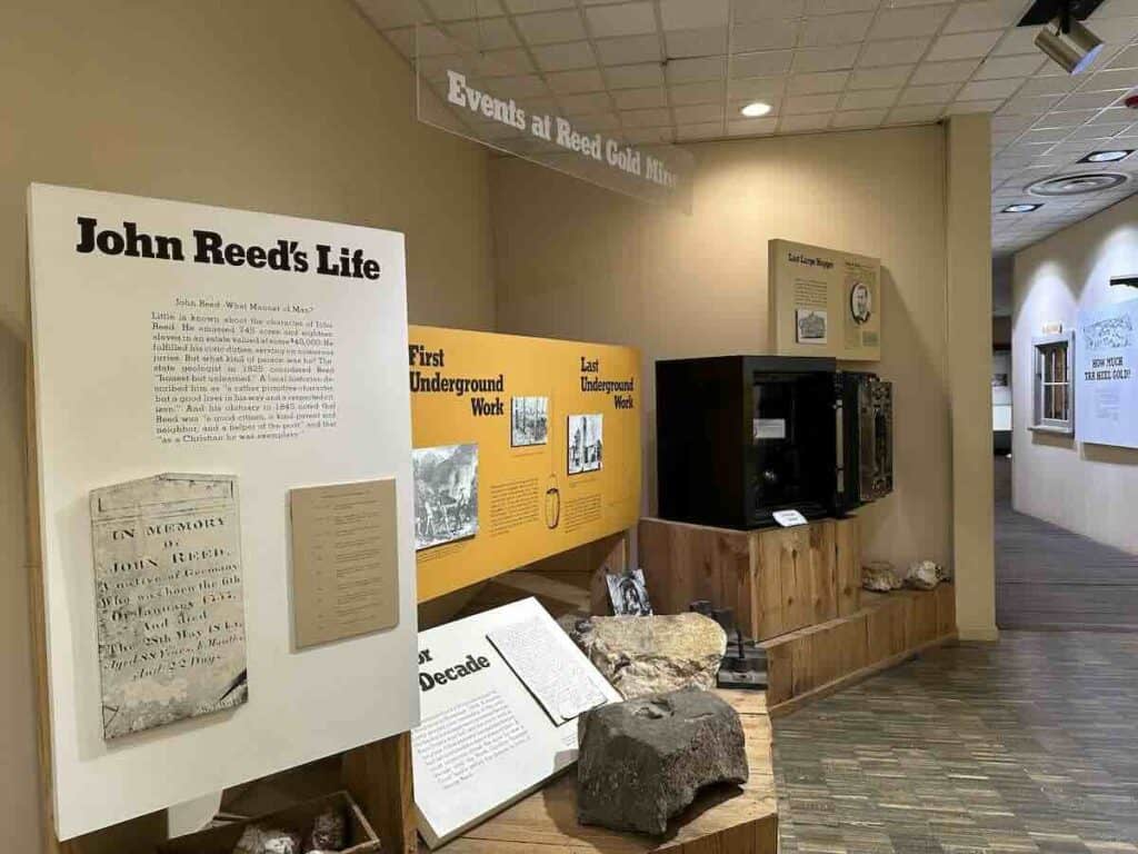 Exhibits at Reed Gold Mine