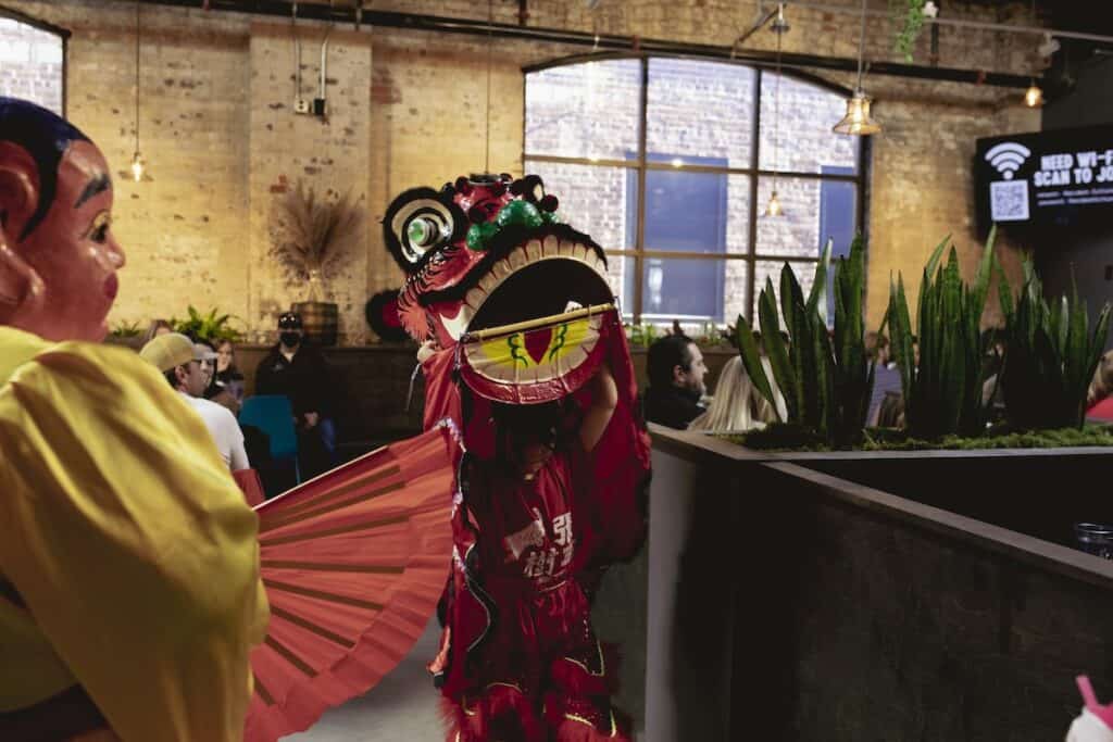 Lion Dance at Lunar New Year celebration