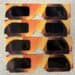 Four pairs of paper solar eclipse glasses for the April 8, 2024 solar eclipse