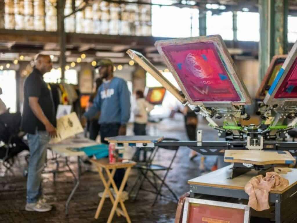 screen printing at BOOM Charlotte