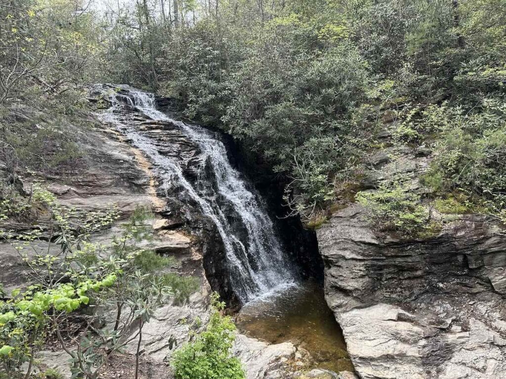 Upper Cascades Waterfall at Hanging Rock State Park.