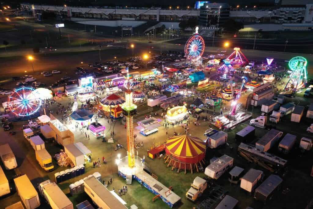aerial view of Queen Charlotte Fair