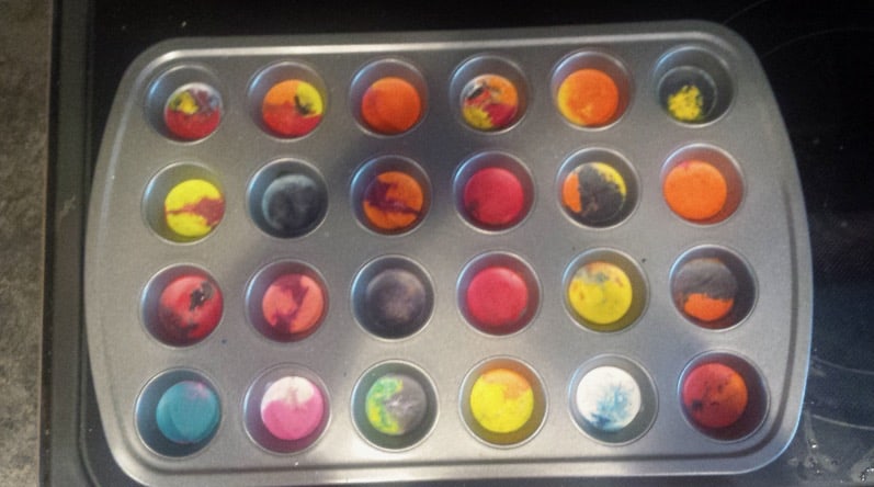 crayons made from melted crayons
