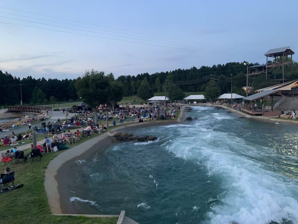 Whitewater Center in Charlotte looking over whitewater channel