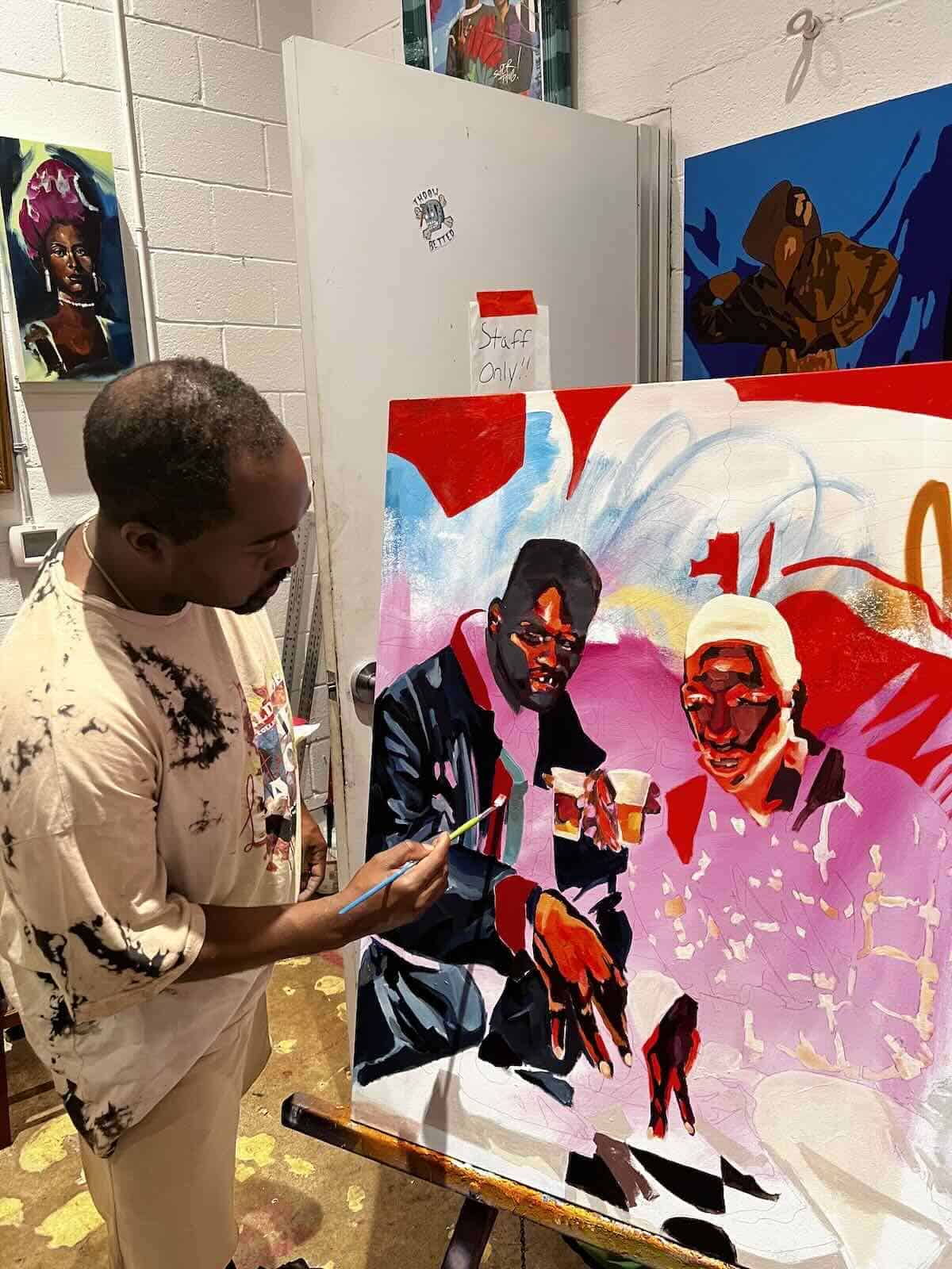 Man painting