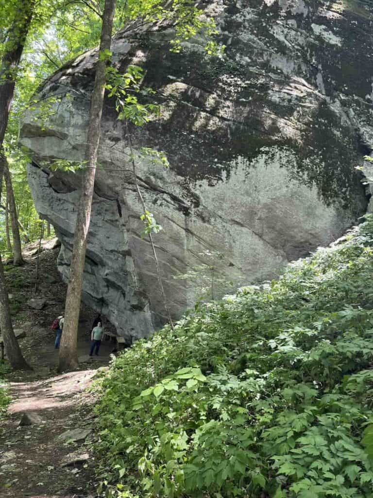 Large rock at Four Seasons Trail in Chimney Rock