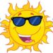 sun wearing sunglasses