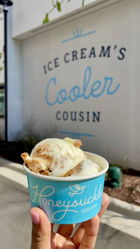 cup of banana pudding gelato