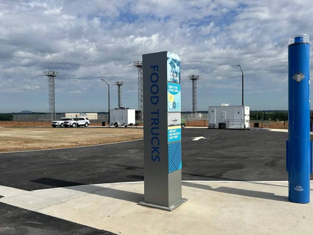 Food truck area at CLT Airport Overlook