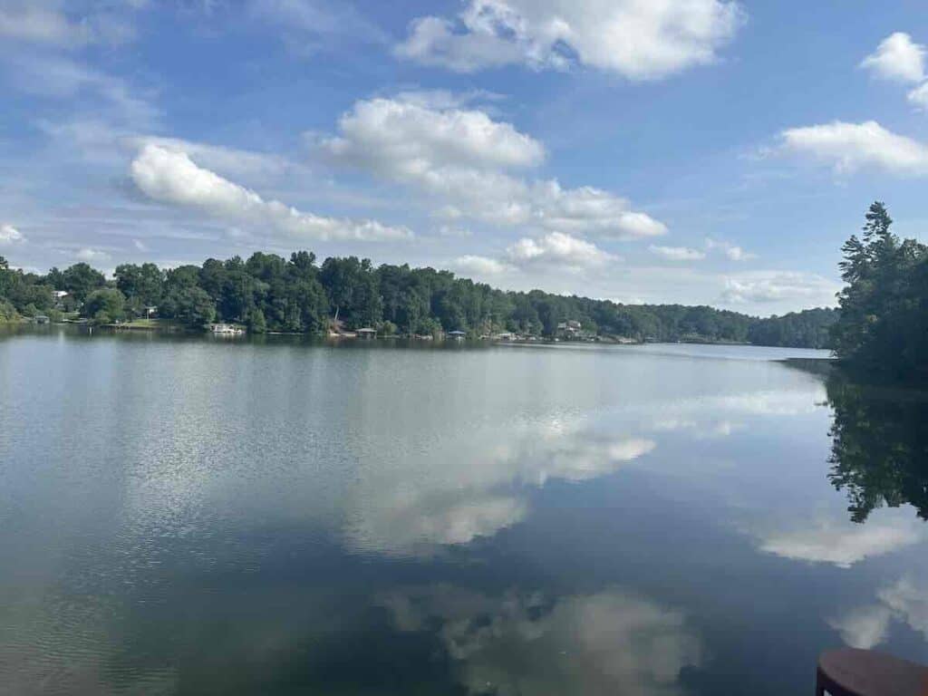 Catawba River in Hickory, view from Riverwalk
