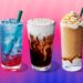 three cold drinks