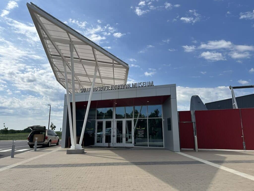 Exterior of Sullenberger Aviation Museum