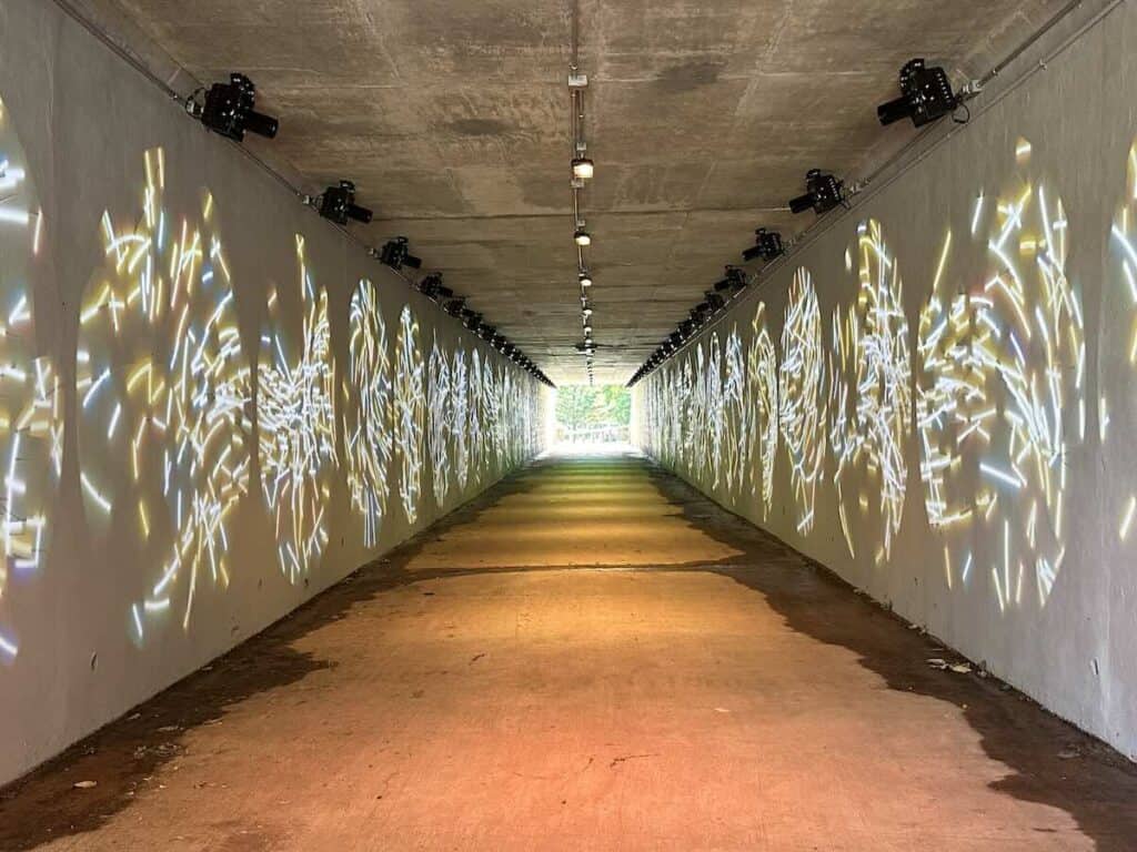 Project One: art in tunnel under I-77