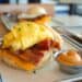 biscuit sandwich -- egg, bacon, cheese